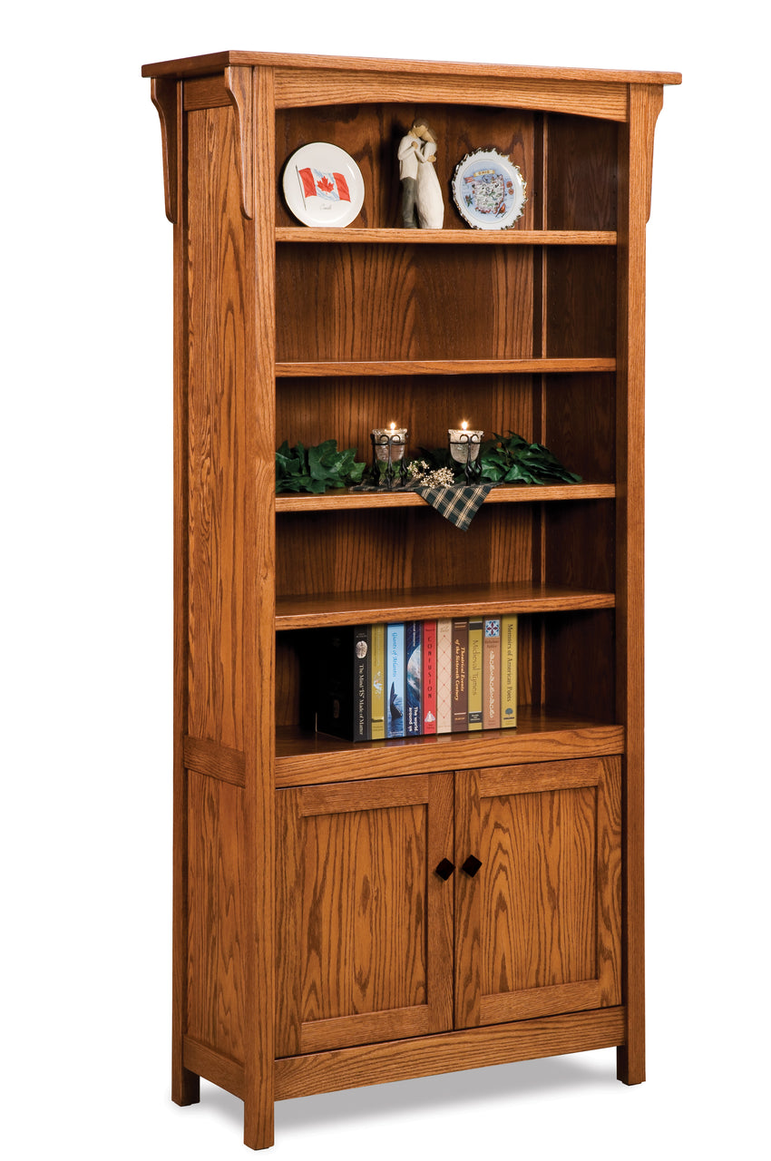 Bridger Mission 4 shelf, 2 door bookcase