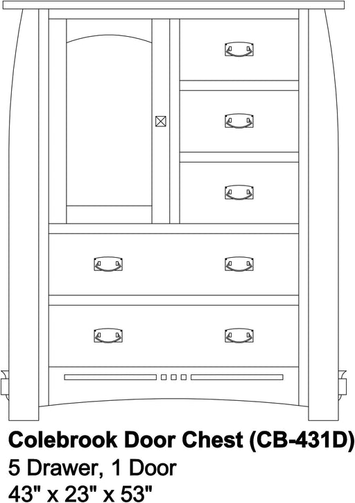 Colebrook 1 Door 5 Drawer Chest