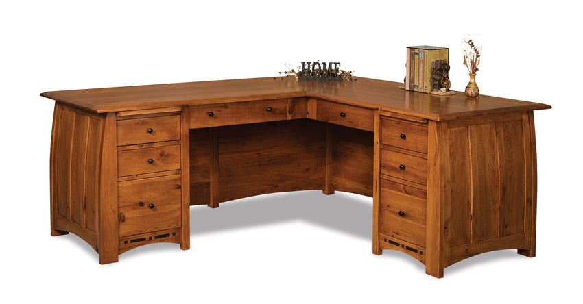 Boulder Creek 8 drawer L desk