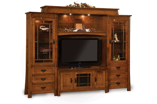 Modesto Wall Unit w/Adj. Bridge for wide screen TV’s