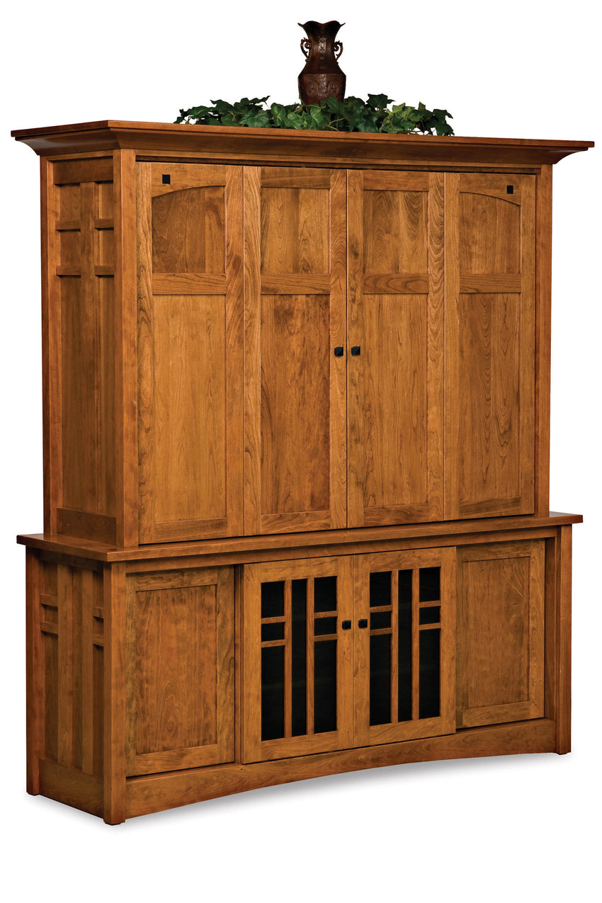 Kascade 4 door, 2 pc LCD Cabinet w/bi-fold pocket doors on TV area