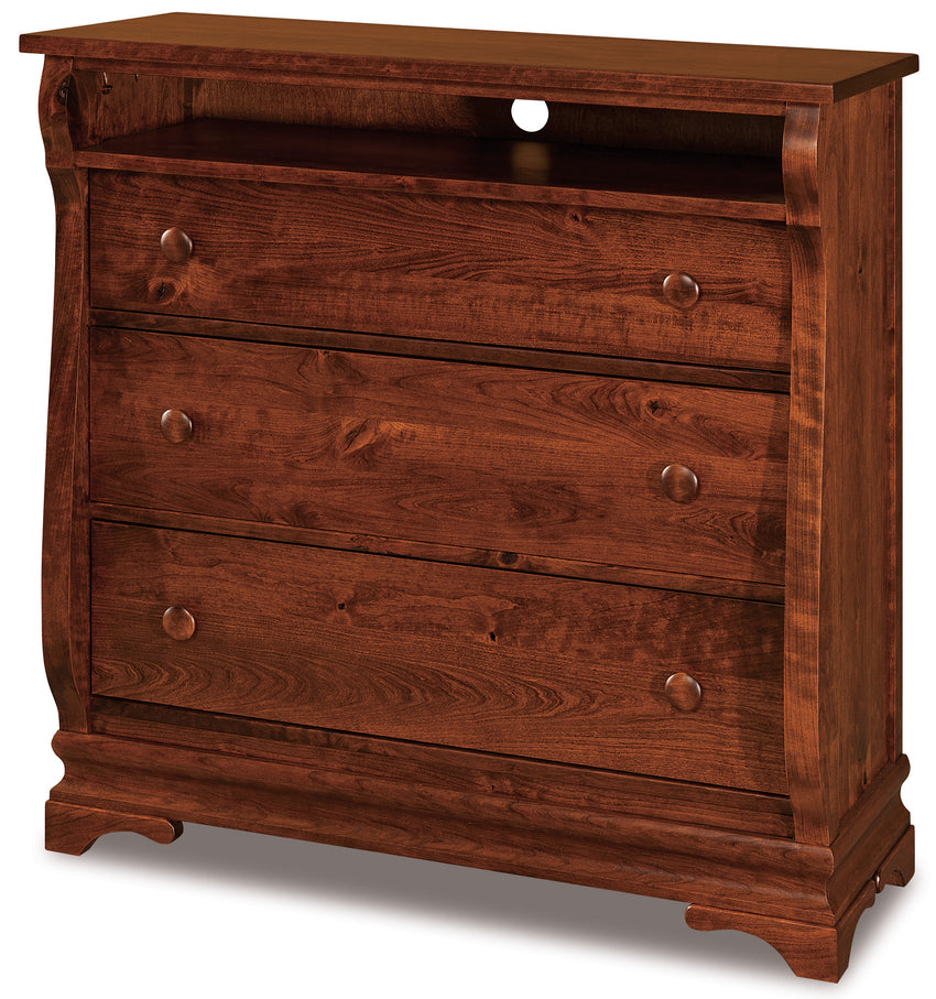 Chippewa Sleigh 3 Drawer Media Chest