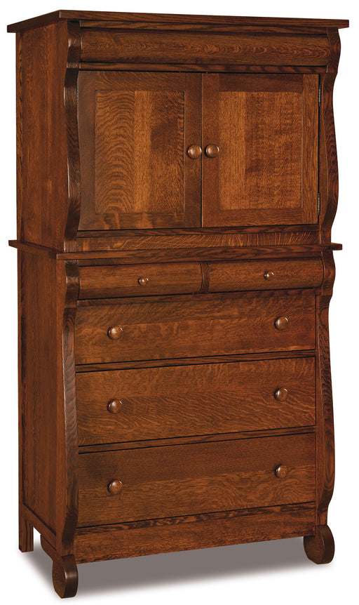 Old Classic Sleigh Chest Armoire