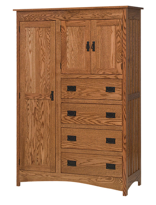 Schwartz Mission Chifferobe, 4 Drawers, 3 Doors