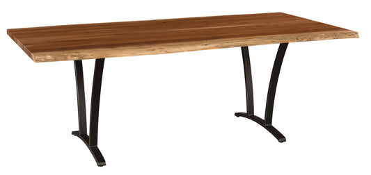 Live Edge Rough Sawn Trestle Table