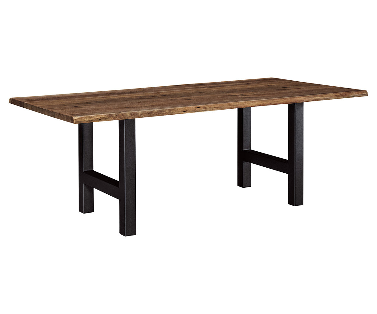 Live Edge Rough Sawn Trestle Table
