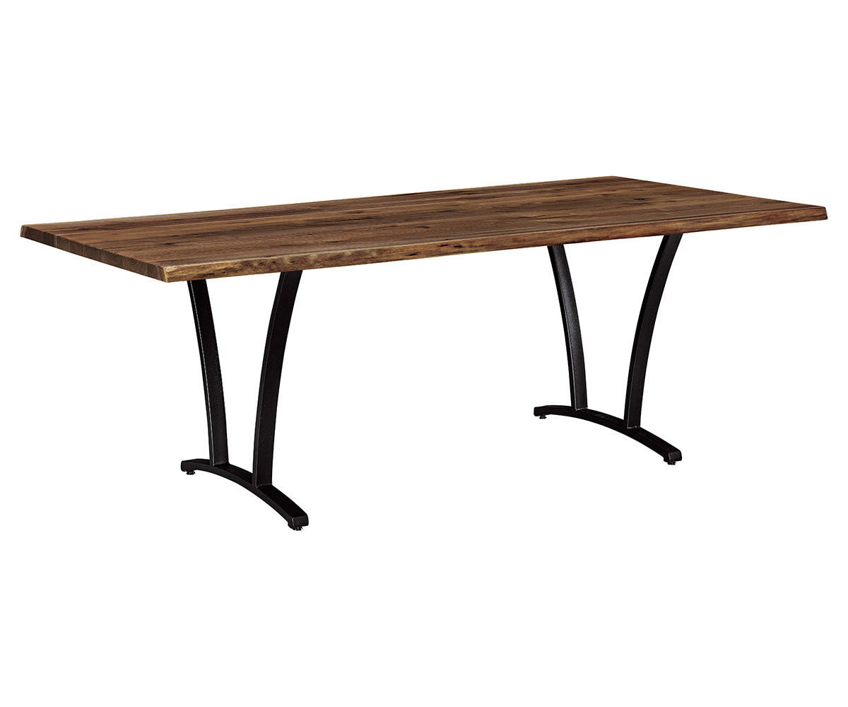 Live Edge Rough Sawn Trestle Table