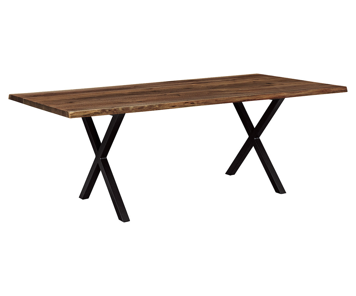 Live Edge Rough Sawn Trestle Table