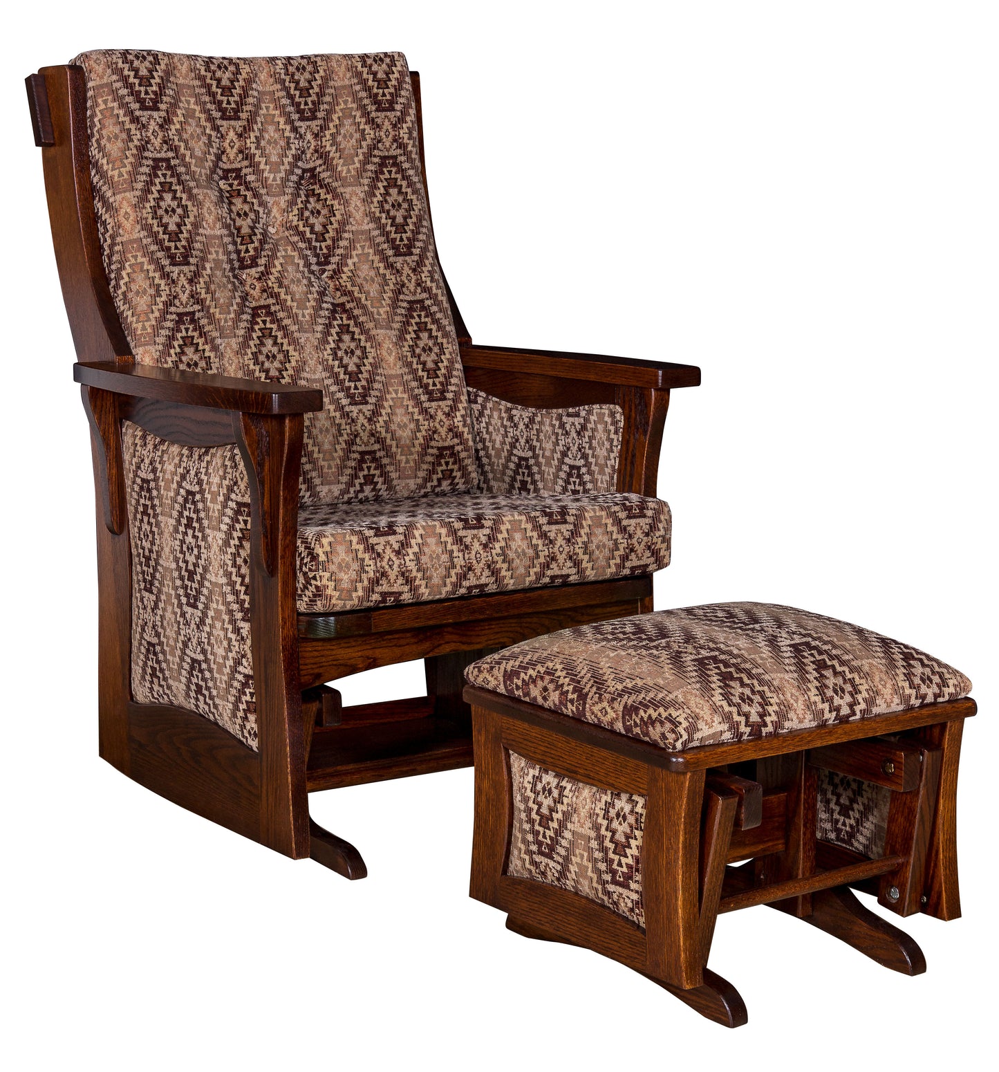 Sebana Inlay Glider and Ottoman