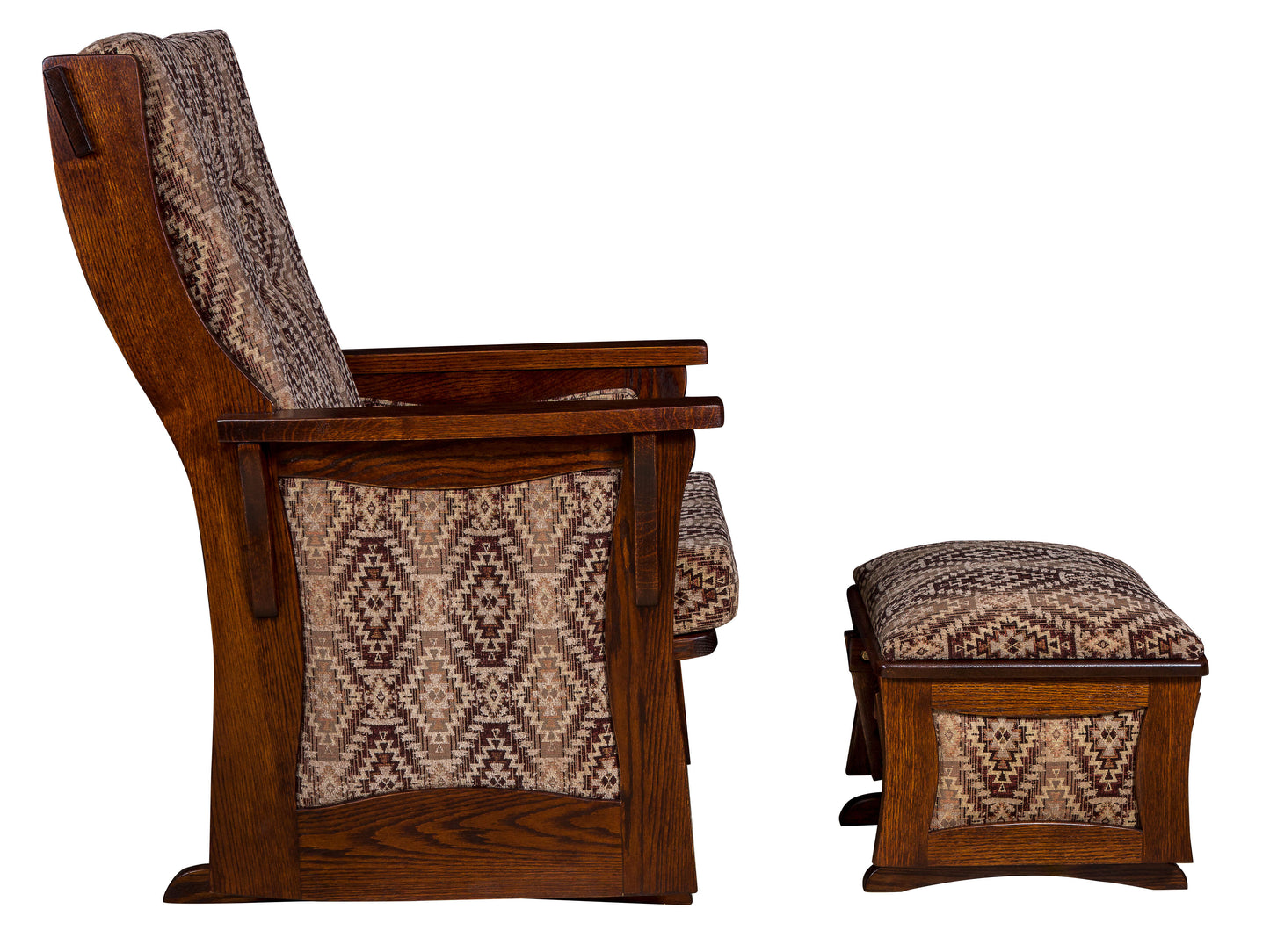 Sebana Inlay Glider and Ottoman