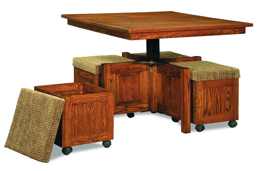 Five Piece Square Table Bench Set
