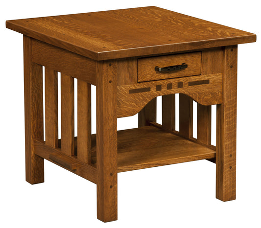 Boulder Creek End Table walnut inlay
