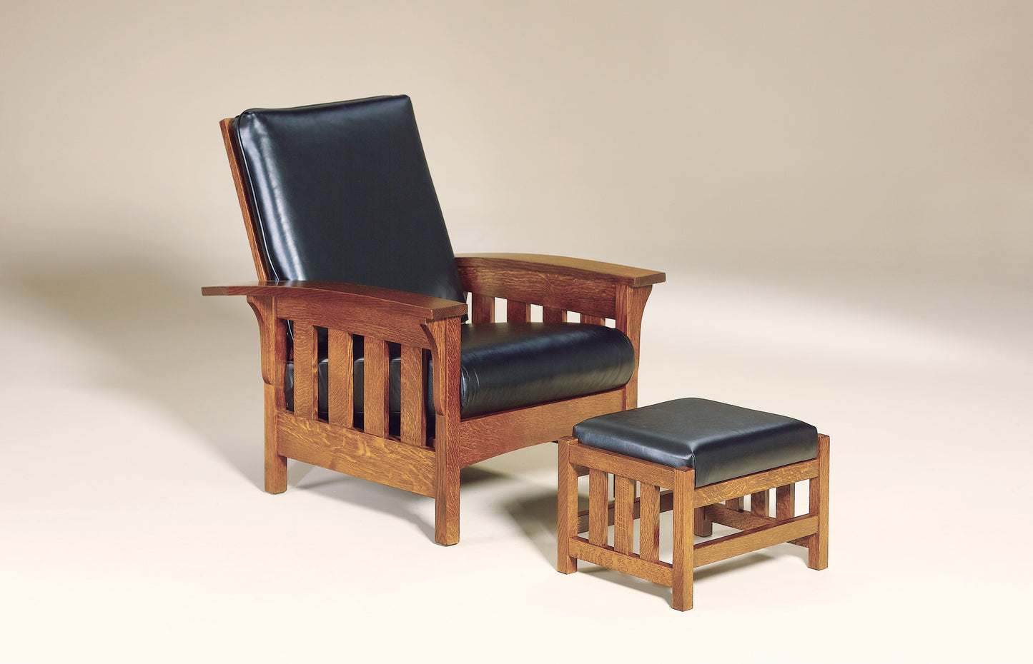 Bow Arm Slat Morris Footstool