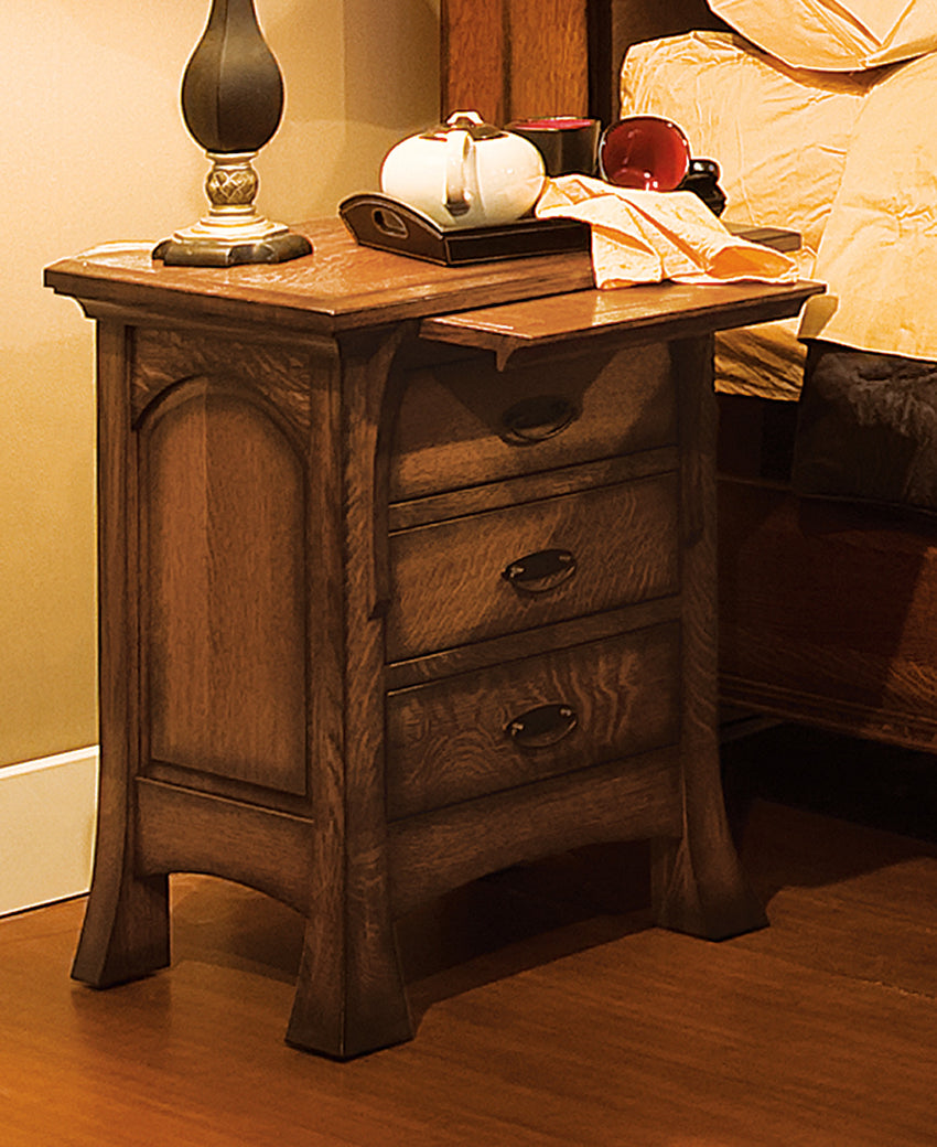 Breckenridge Nightstand, 3 Drawer w/Pull Out Tray