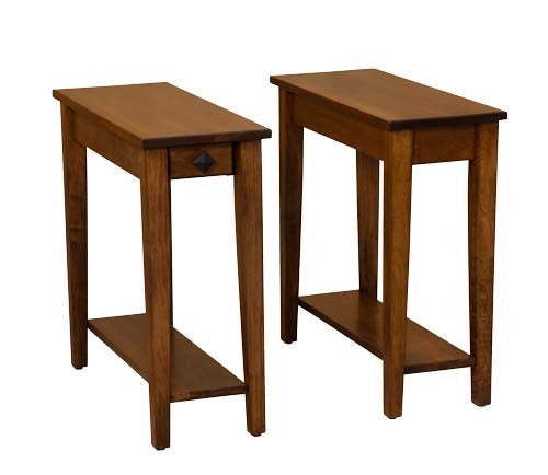 Carriage End Table with Drawer