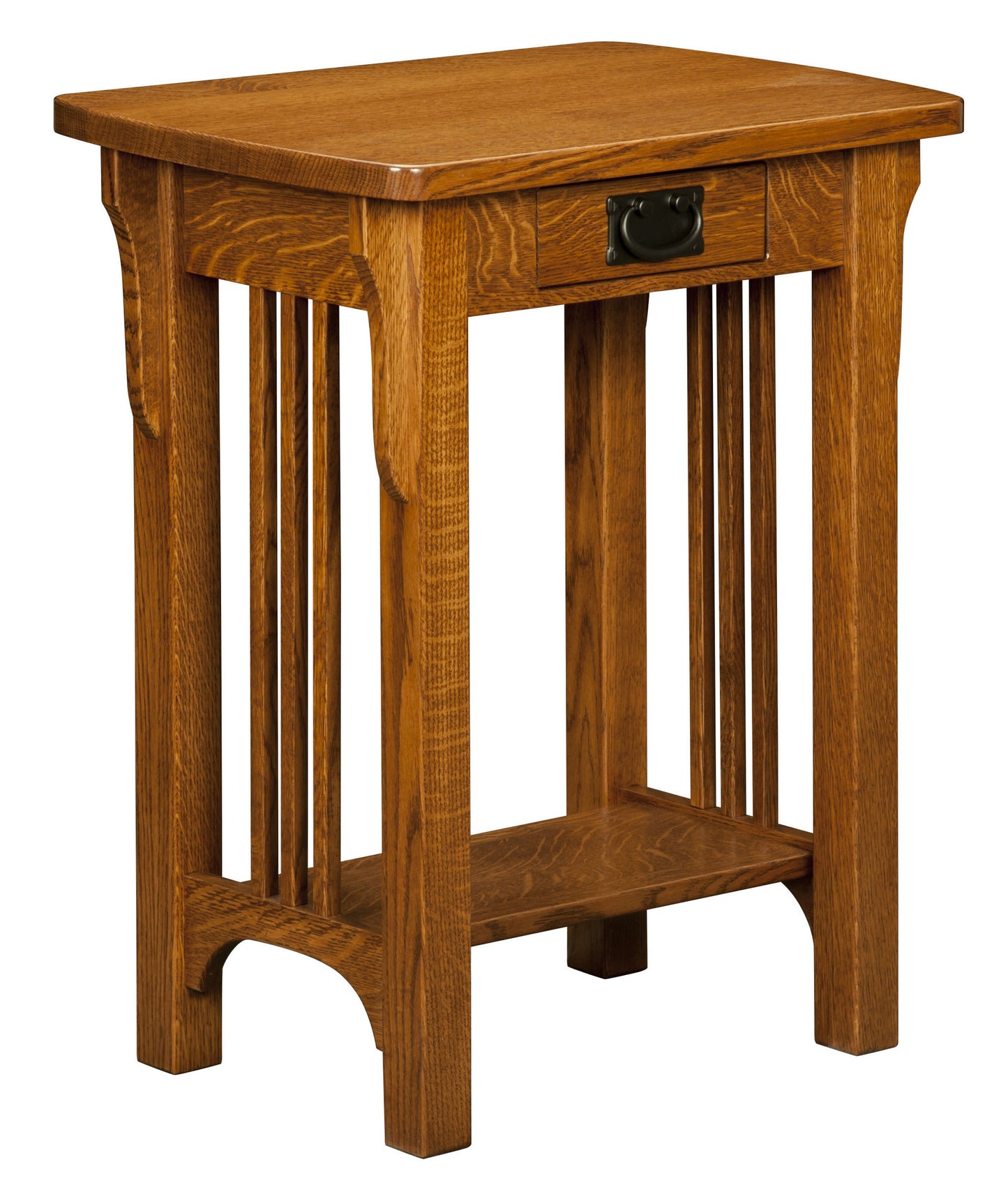 Craftsman Mission Telephone Stand Open