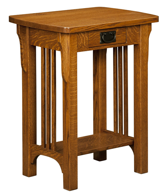 Craftsman Mission Telephone Stand Open