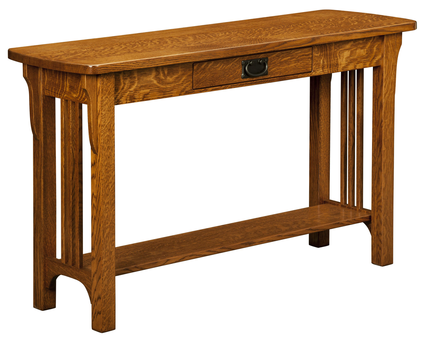 Craftsman Mission Sofa Table Open