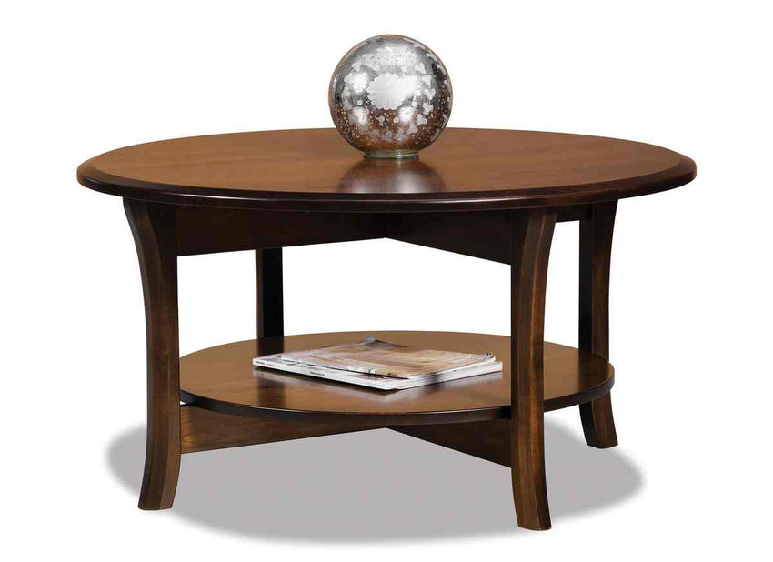 Ensenada Round Coffee Table w/shelf