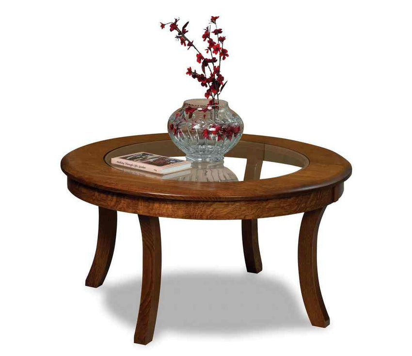 Sierra 38" Round Glass Top Coffee Table