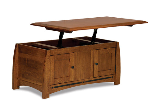 Boulder Creek Enclosed Lift Top Coffee Table w/Doors