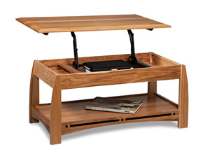 Boulder Creek Open Lift Top Coffee Table w/Counter Weight