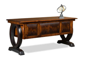 Saratoga 5 drawer desk w/unfinished backside