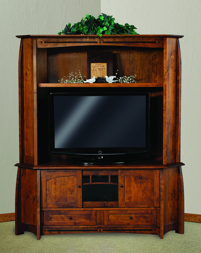 Boulder Creek 3 door, 2 drawer,  2 pc. Corner LCD Hutch