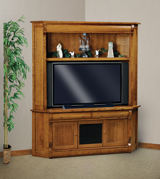 Old Classic Sleigh 3 door, 2 drawer,  2 pc. Corner LCD Hutch