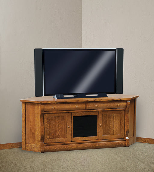 Old Classic Sleigh 3 door, 2 drawer Corner LCD Stand