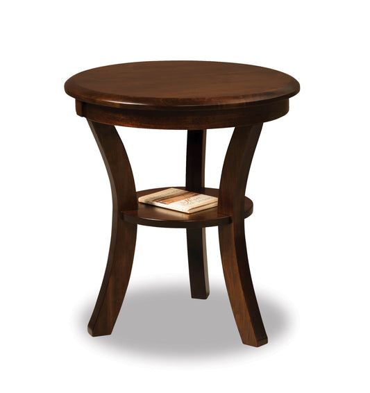 Sierra 22" Round End Table w/Shelf