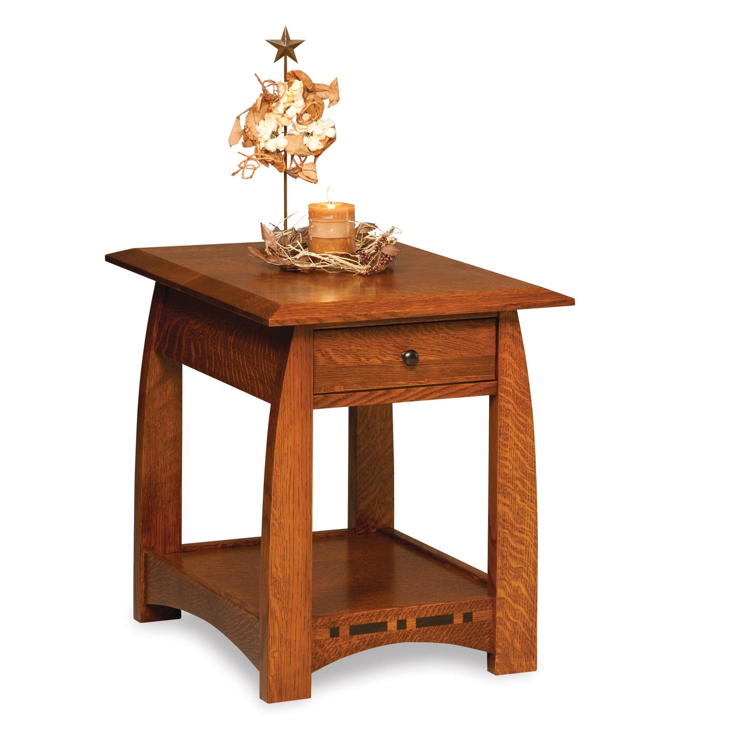 Boulder Creek Open End Table w/Drawer