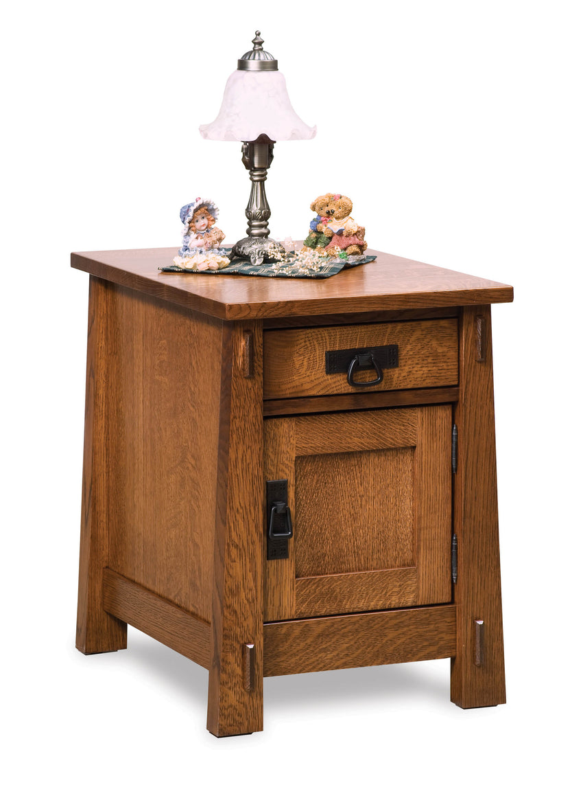 Modesto Enclosed End Table w/Drawer & Door