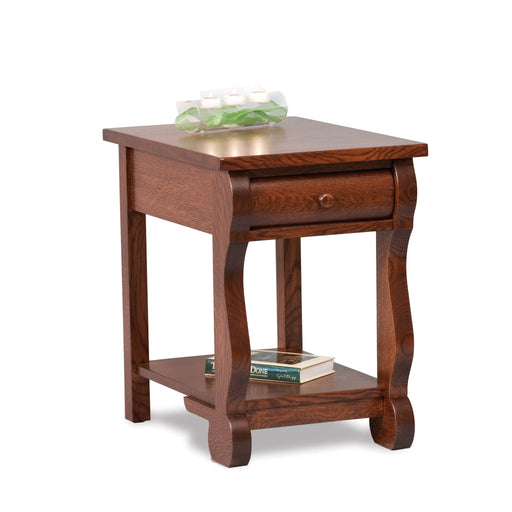 Old Classic Sleigh Open End Table w/Drawer