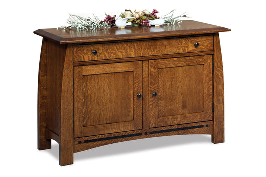 Boulder Creek Enclosed Sofa Table w/Drawer, Doors & Shelf