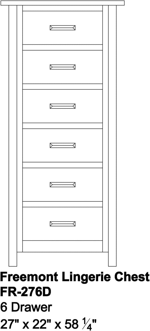 Freemont Mission Lingerie Chest, 6 Drawer