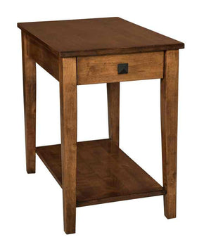 Carriage End Table with Drawer