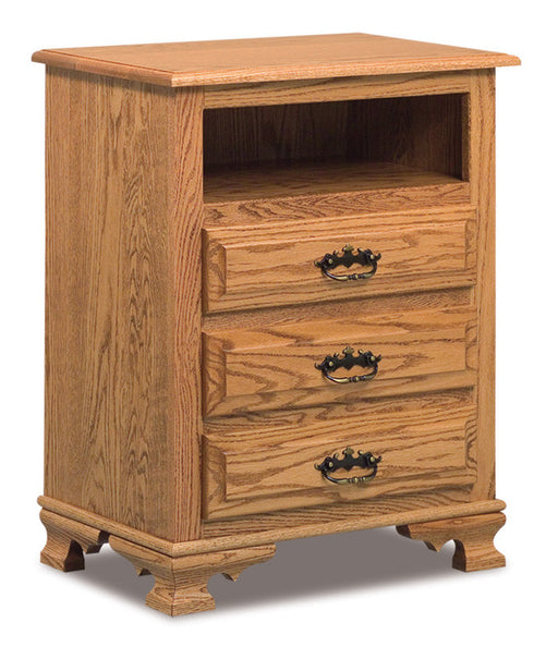 Hoosier Heritage Taller 3 Drawer Nightstand with Opening