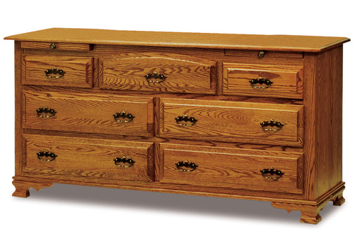 Hoosier Heritage 7 Drawer Dresser w/Arch Drawer, 2 Jewelry Drawers