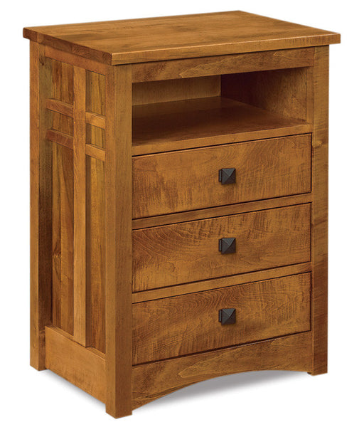 Kascade 3 Drawer Nightstand with Opening