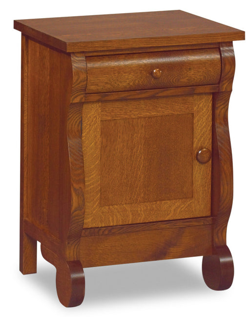 Old Classic Sleigh Small 1 Drawer, 1 Door Nightstand
