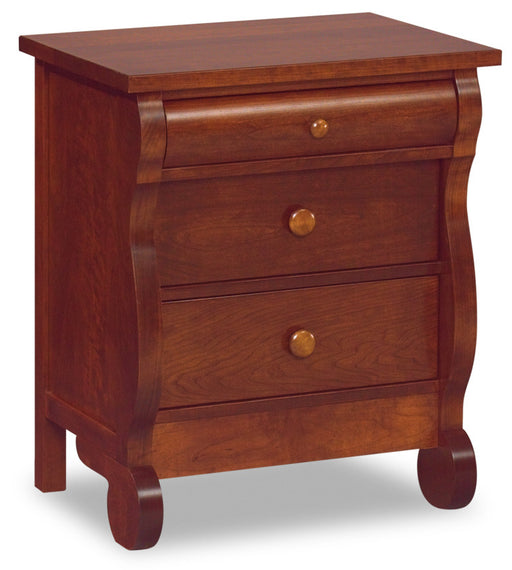 Old Classic Sleigh Big 3 Drawer Nightstand