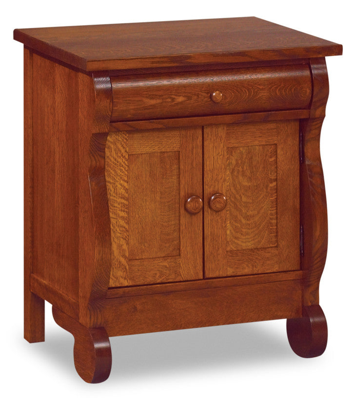 Old Classic Sleigh Tall 1 Drawer, 2 Door, Nightstand
