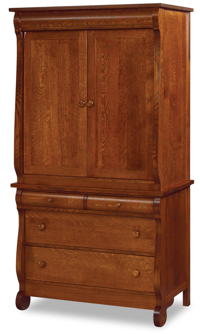 Old Classic Sleigh Armoire 2 pc.