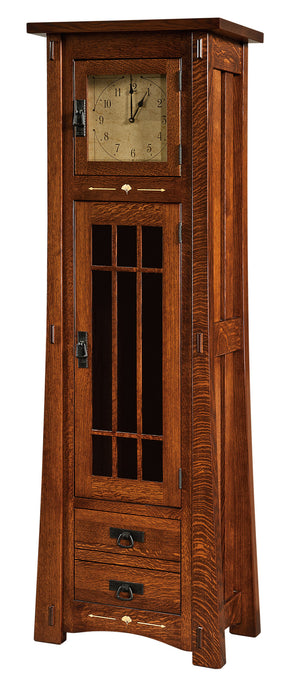 Morgan w/inlays, glass door & shelves