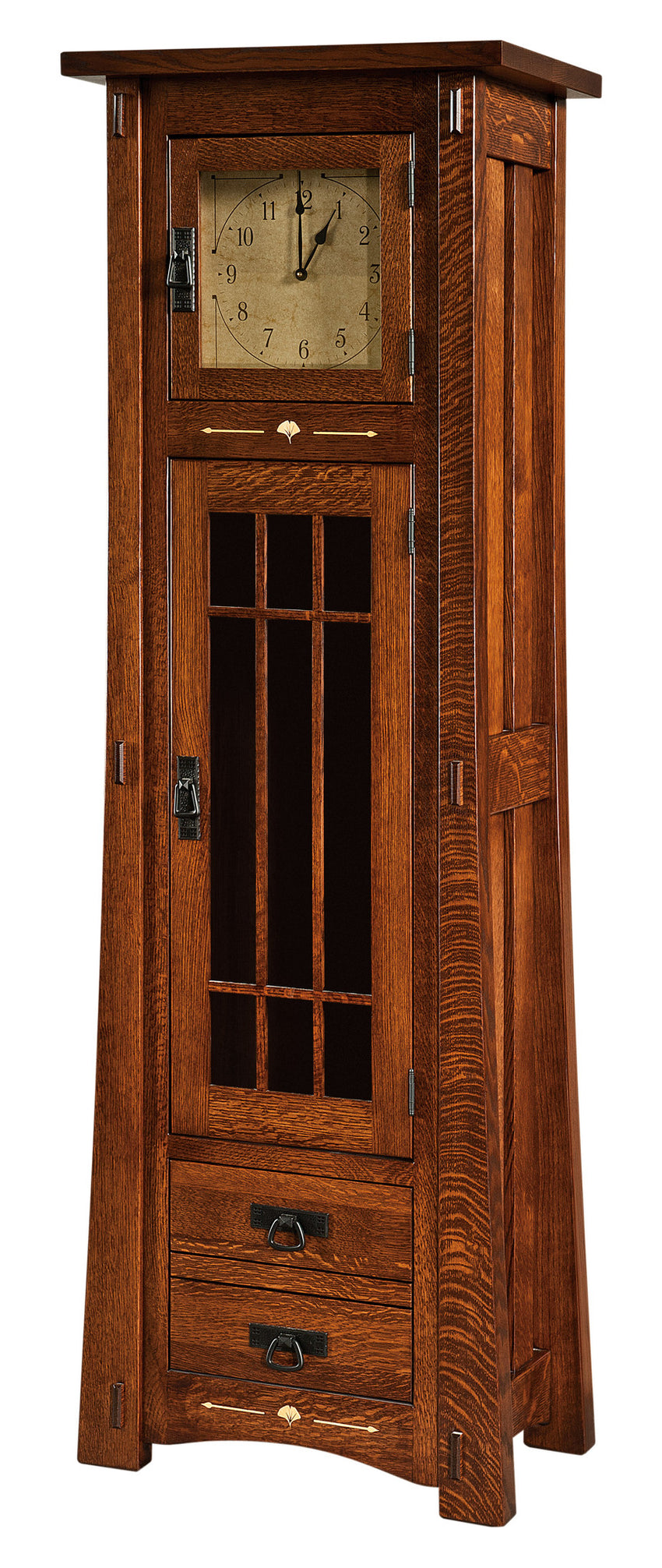 Morgan w/inlays, glass door & shelves