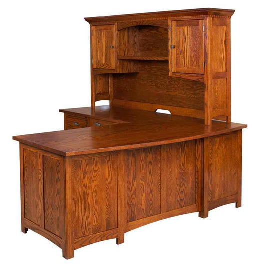 oakwood 8 drawer L desk