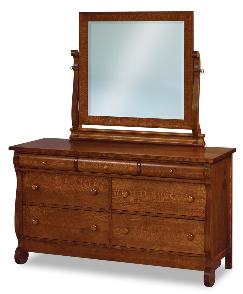 Old Classic Sleigh Beveled Swinging Mirror