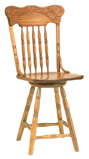 Spring Meadow Pressback Swivel Barstool