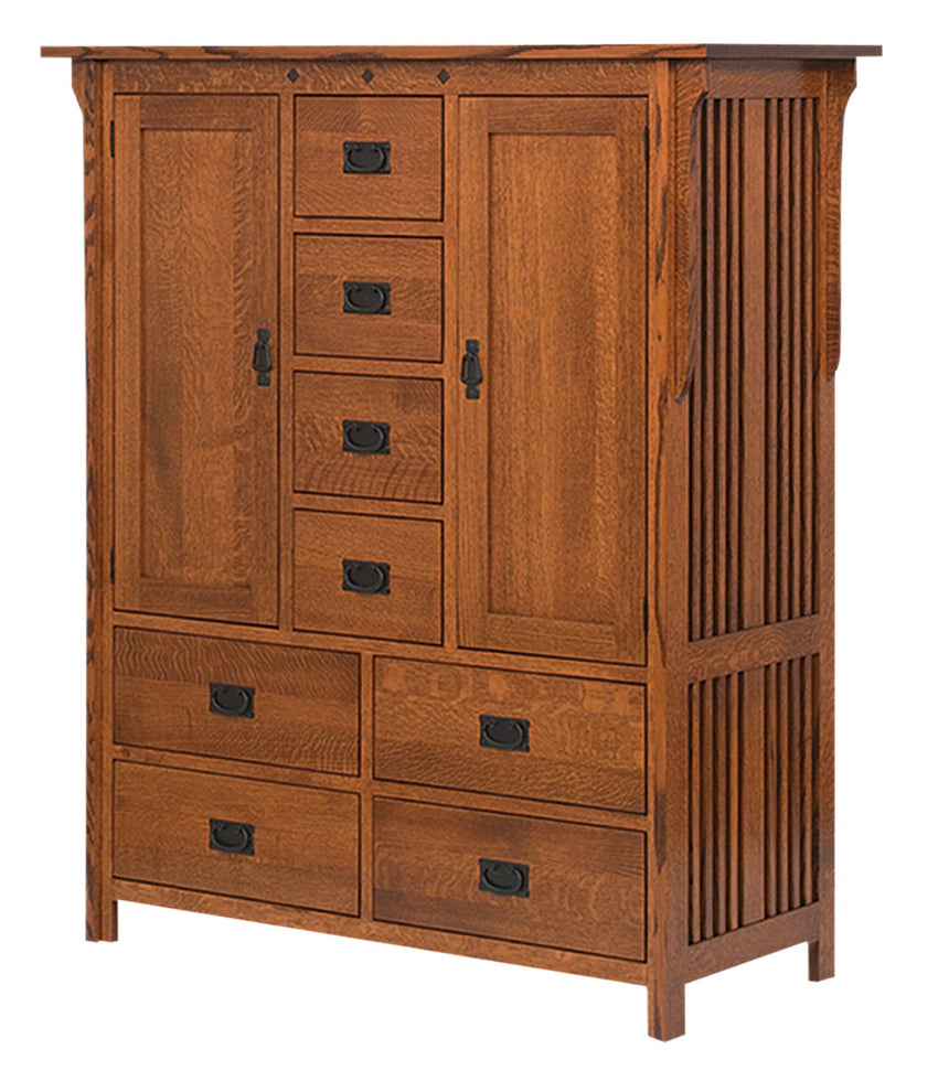 Royal Mission Door Chest, 8 Drawers, 2 Doors